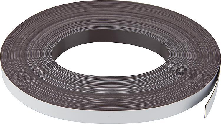 Magnetband Grösse 0,6 x 50 mm Farbe weiss, Rolle à 30 mtr.