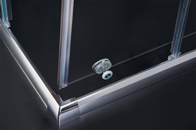 Eck-Duschkabine Elion 2.0 865-890mm, Höhe 1950mm,Reversib. 6mm Glas, Aluprofile glänzend