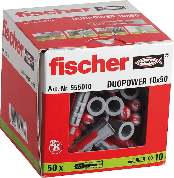 Dübel Fischer Duopower-Paket 10x50, 10 x VPE 50 Stück + 1x PU-Schaum gratis