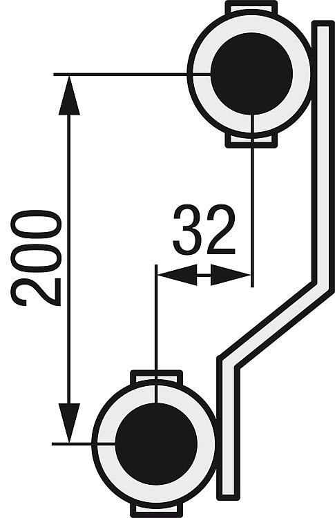 Heizkreisverteiler Evenes Typ M4.7, DN25(1") Messing, 7 Heizkreise,m.Regulierventile