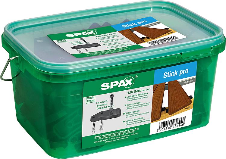 Verlegesticks SPAX für nicht sichtbare Befestigung von Holzterassendielen, VPE 120 Stk.