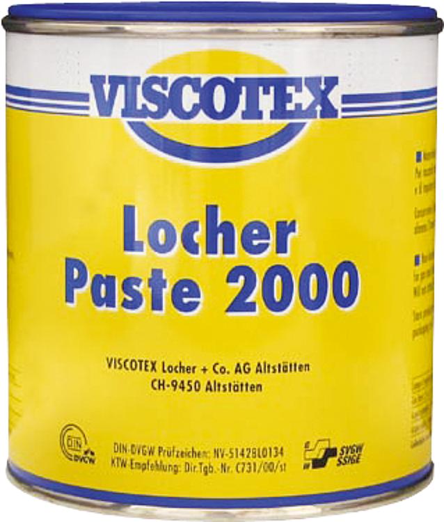 Locher-Paste 2000/950g Dose Dichtungspaste für Gas/Wasser DVGW in Verwendung mit Hanf