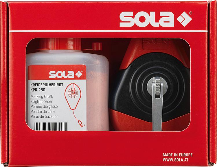 Schlagschnurgerät-Set Sola CLP 30, mit Kreide rot
