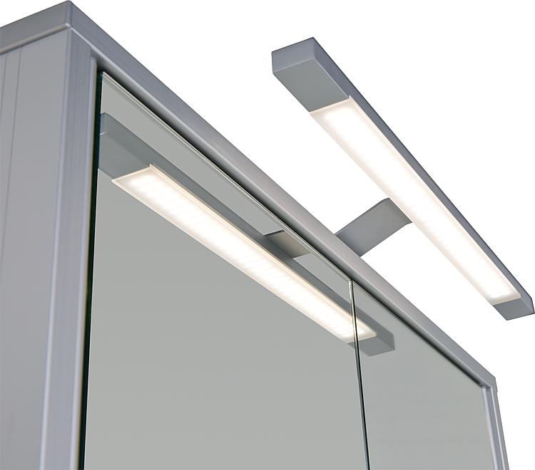 Aluminiumspiegelschrank ELKEA mit LED-Beleuchtung, 2 Türen 800x700x150mm