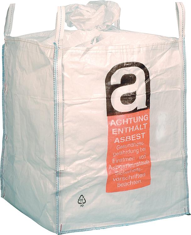 Big Bag Uni B Asbest, beschichtet,4 Hebeschlaufen, SWL 1000Kg