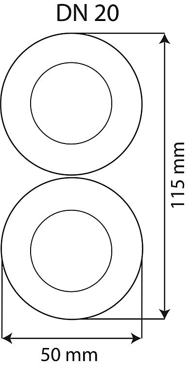 Solar-Spiralrohr 2 in 2 DN20, 20m mit Isolierung und Fühlerkabel
