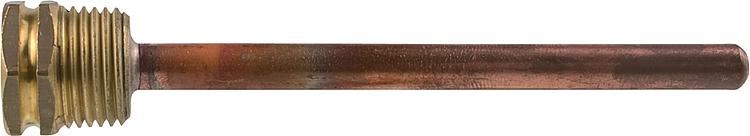 Tauchhülse 1/2" Messing, DN15x16mm, Rohrlänge 120mm Kupfer
