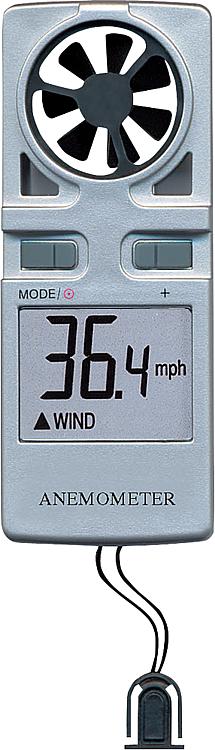 Handwindmesser, mit Windchill- Temperatur und Windstärke