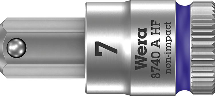 Knarreneinsatz WERA 8740 A HF Innensechskant 7mm Länge 28,0mm Antrieb 6,3mm (1/4")