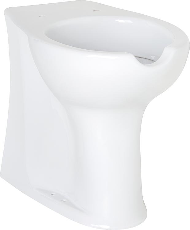Stand-Tiefspül-WC Elida aus Keramik, weiss, mit Öffnung, erhöht BxHxT:375x470x570mm