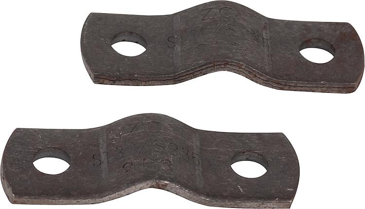 2-teilige Rohrschelle mit abge- *BG* rundeten Enden, Form A, DIN 3567 Stahl, DN 150 x 169 mm
