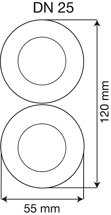 Solar-Spiralrohr 2 in 2 DN25, 25m mit Isolierung und Fühlerkabel