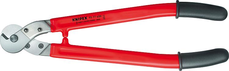 Draht- und Kabelschere KNIPEX mit tauchisolierten Griffen Länge: 600mm