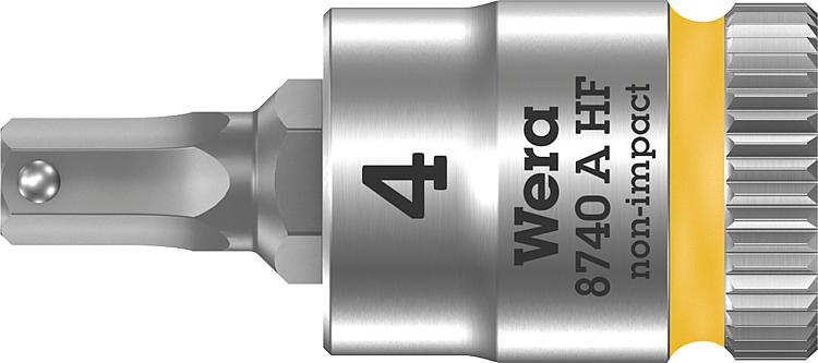 Knarreneinsatz WERA 8740 A HF Innensechskant 4mm Länge 28,0mm Antrieb 6,3mm (1/4")