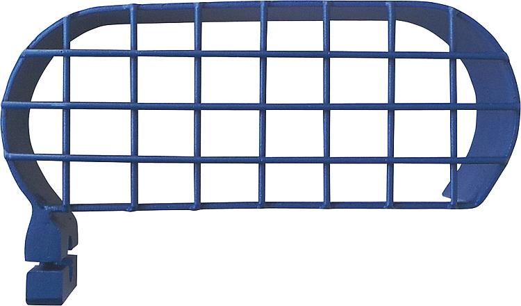 Schutzbügel für Flaschendruck- regler, links ausgeschlagen Farbe blau