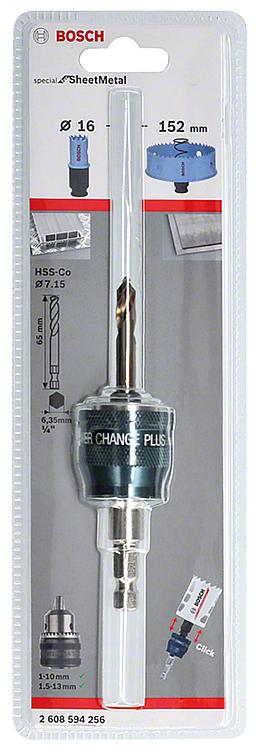 Aufnahmeadapter BOSCH® PowerChange Plus mit Zentrierbohrer Ø7,15 x 65 mm