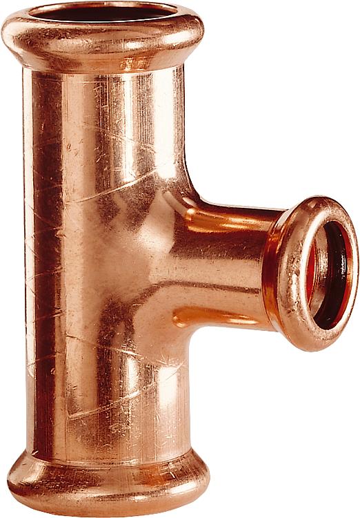 Kupfer Pressfitting M-Kontur T-Stück,reduziert 28x18x28 Typ 7130