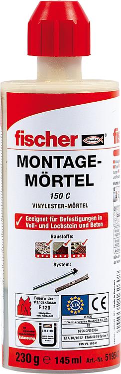 Montagemörtel Fischer 150 C, Inhalt: 145 ml