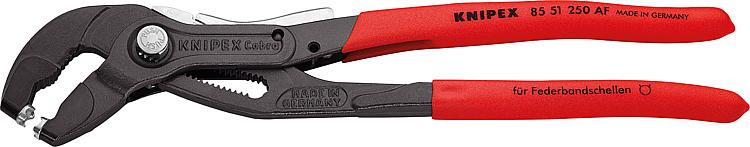 Federbandschellen-Zange Knipex 250mm mit Feststeller
