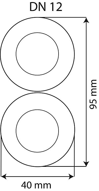 Solar-Spiralrohr 2 in 2 DN15, 20m mit Isolierung und Fühlerkabel