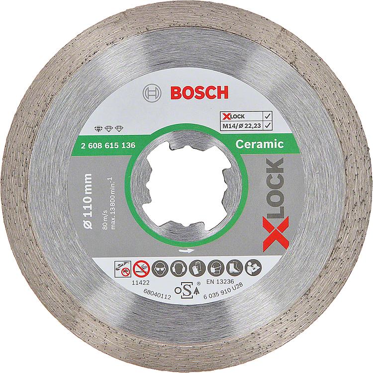 Trennscheibe BOSCH® Diamant Standard for Ceramic mit X - Lock Aufnahme Ø 125 mm