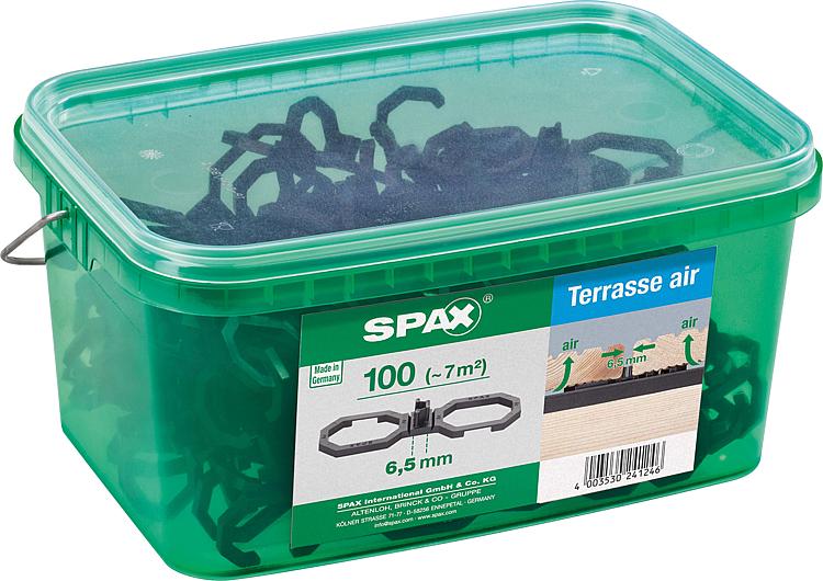 Abstandhalter SPAX Fugenbreite 6,5mm, passend für ca. 7,0m², 1 Henkelbox mit 100 Stück