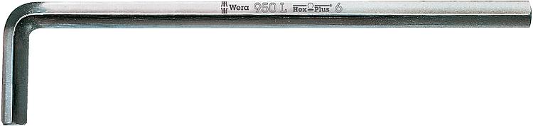 Winkelschlüssel WERA verchromt 12,0x250mm 6-kant