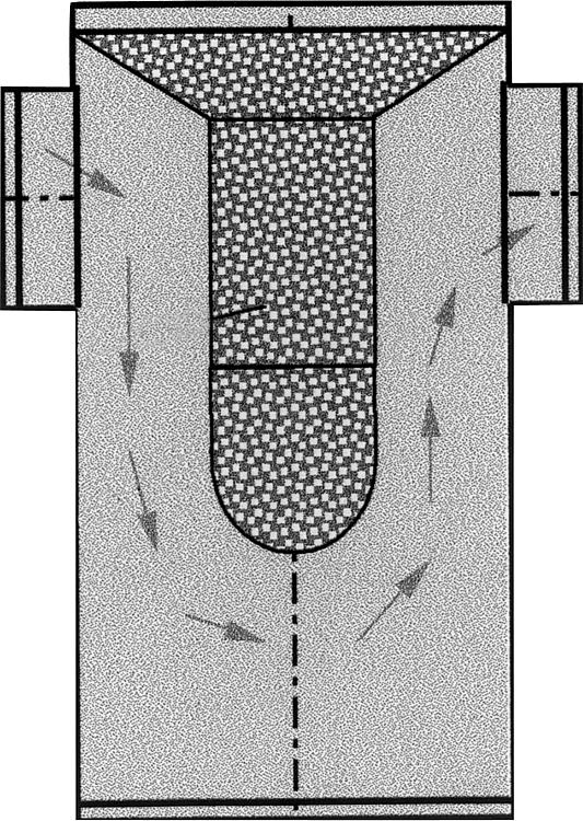 Schalldämpfer Edelstahl T-Form mit abnehmbarer Bodenplatte 130 mm Anschlussstutzen