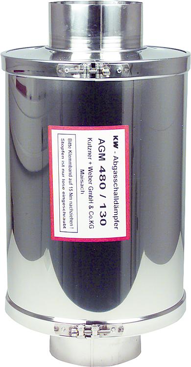 Abgasschalldämpfer Edelstahl AGM 760 (Nachfolgemodell zu AGM 480) Ø 180 mm