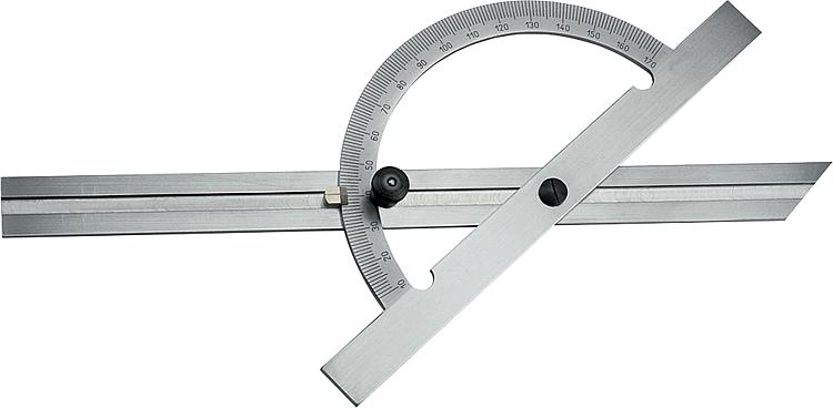 Gradmesser 10-170°, Stahl verchromt, Standardausführung 200 x 400 mm