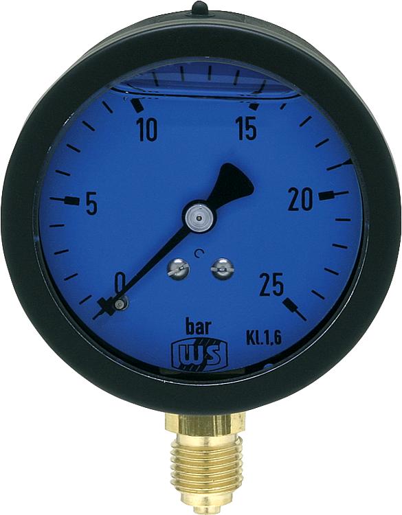Öldruckmanometer mit Glyzerin- dämpfung 0-25 bar 63 mm 1/4" unten