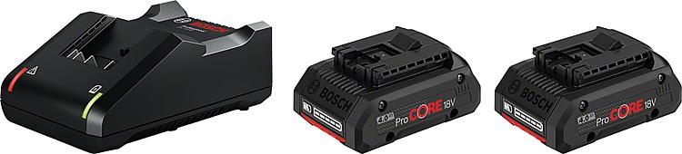 Akku-Set Bosch 18V 2x4,0 Ah ProCORE Akku und Ladegerät