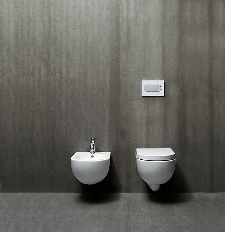Wand-Tiefspül-WC NUVOLA BxHxT:350x355x550mm aus Keramik,Weiss