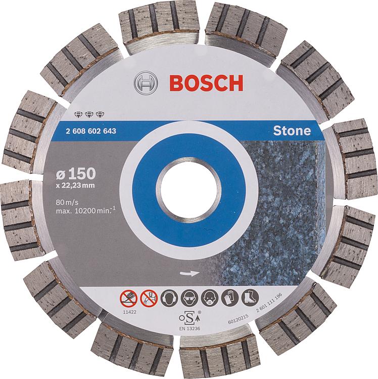 Diamanttrennscheibe BOSCH Best for Stone für Stein Ø 150 x 22,23 x 2,4mm