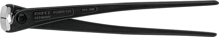 Kraft - Monierzange KNIPEX schwarz atramentiert m. poliertem Kopf, Länge 300 mm