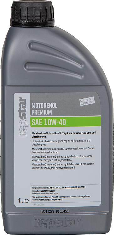 Motorenöl SAE 10W-40 Premium Inhalt 1000ml