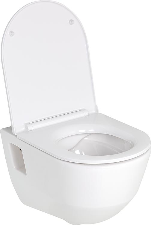 Combi-Pack Laufen PRO Wandtiefspül-WC spülrandlos, mit offenen Befestigungs- Nischen + WC-Sitz softclose, abnehmbar