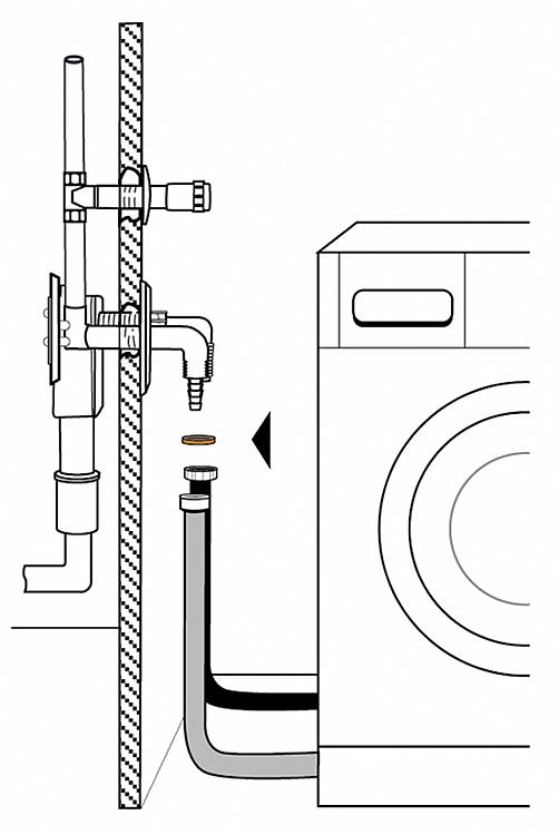 Gummi-Waschmaschinen-Anschluss- dichtung, Grösse DN 15 (1/2"), 12x23x3mm, VPE = 100 Stück