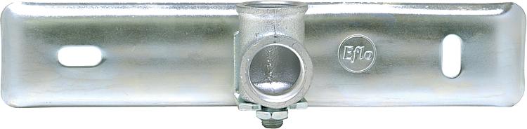 Gaszähleranschlussplatte Einrohr DN 40, verzinkt mit Anschlusswinkel 1 1/2"