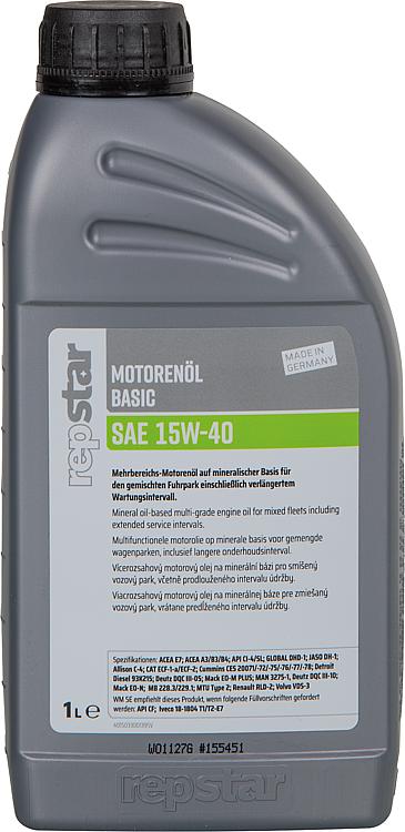 Motorenöl SAE 15W-40 Basic Inhalt 1000ml