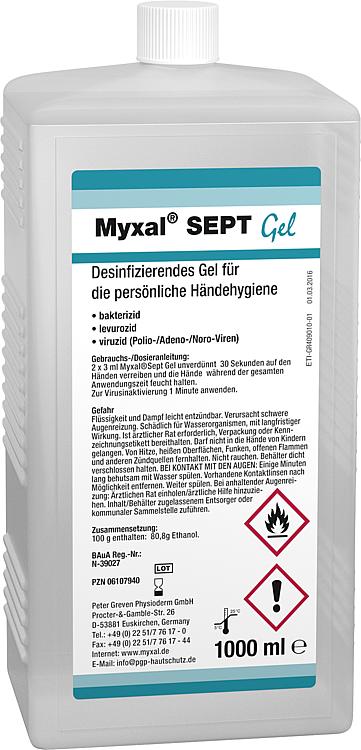 Händedesinfektionsmittel Myxal Sept Gel 1000ml