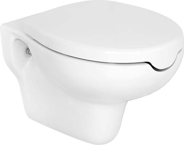 Wand-Tiefspül-WC Elida aus Keramik, weiss, mit Öffnung, BxHxT:375x370x560mm