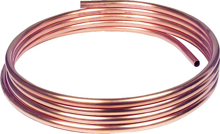 Kupfer-Installationsrohr weich in Ringen a 50 m,10 x 1,0 mm RAL/DVGW, DIN-EN 1057