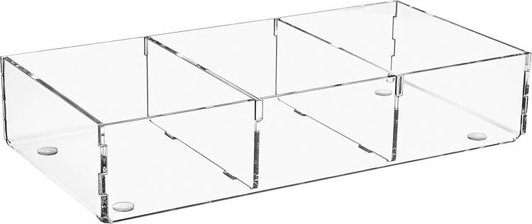 Sortierbox aus Plexiglas transparent 240x120x50mm