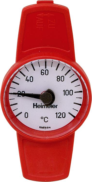 Thermometer zu Globo- Kugelhahn rot zum Nachrüsten für DN10-32