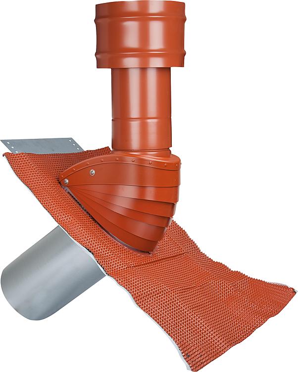 Dachhaube Steildach, Lüftung Typ SDL 160, Farbe naturrot