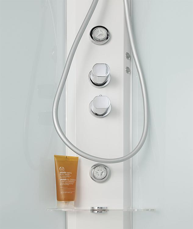 Komplettdusche Shower 900x900x2110mm,Thermostatmischer, +Hand/Kopf/Seitenbrause
