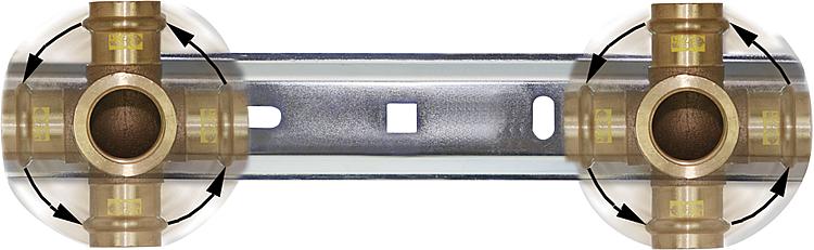 Anschlussplatte AP mit Pressan- schluss Profipress-G 28x1,Verdreh- sicherung für Zweistutzengaszähler