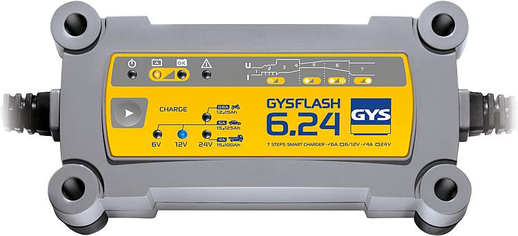 Batterieladegerät GYS GYSFLASH 6.24 für 12/24V Batterien