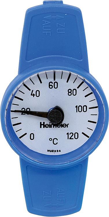 Thermometer zu Globo- Kugelhahn blau zum Nachrüsten für DN40-50